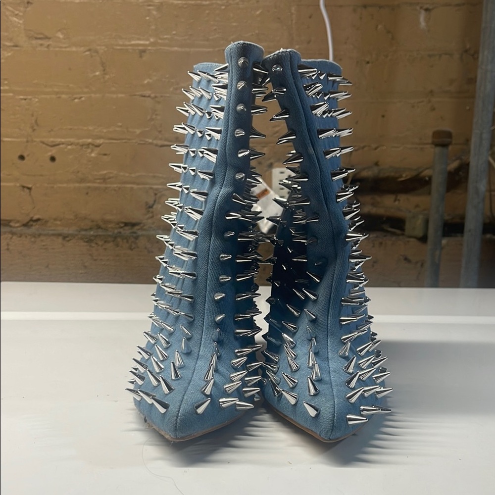 Spiked Denim Women's Shoes